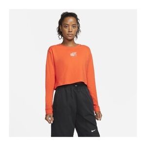 Nike x Naomi Osaka NWT Women's Orange Long-Sleeve Cropped T-Shirt Size XS